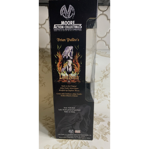 NIB Moore Chaos Comics Brian Pulido's Lady Death 12" Royal Blue Bikini EXCLUSIVE - Picture 6 of 7